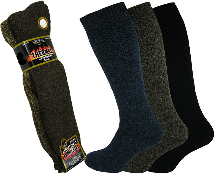 Wholesale 34SED072 Mens 2.1 tog Chunky Wool Boot Socks | Thermal ...