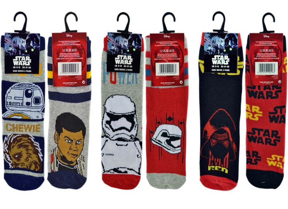 Wholesale Bulk Boys Disney Star Wars Socks | Character Value Pack Socks ...