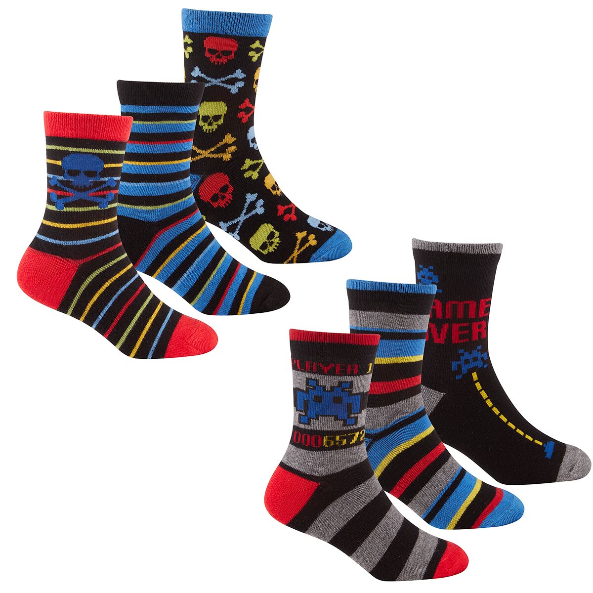 Wholesale Boys Space Invaders Novelty Socks | Wholesaler Value Pack ...