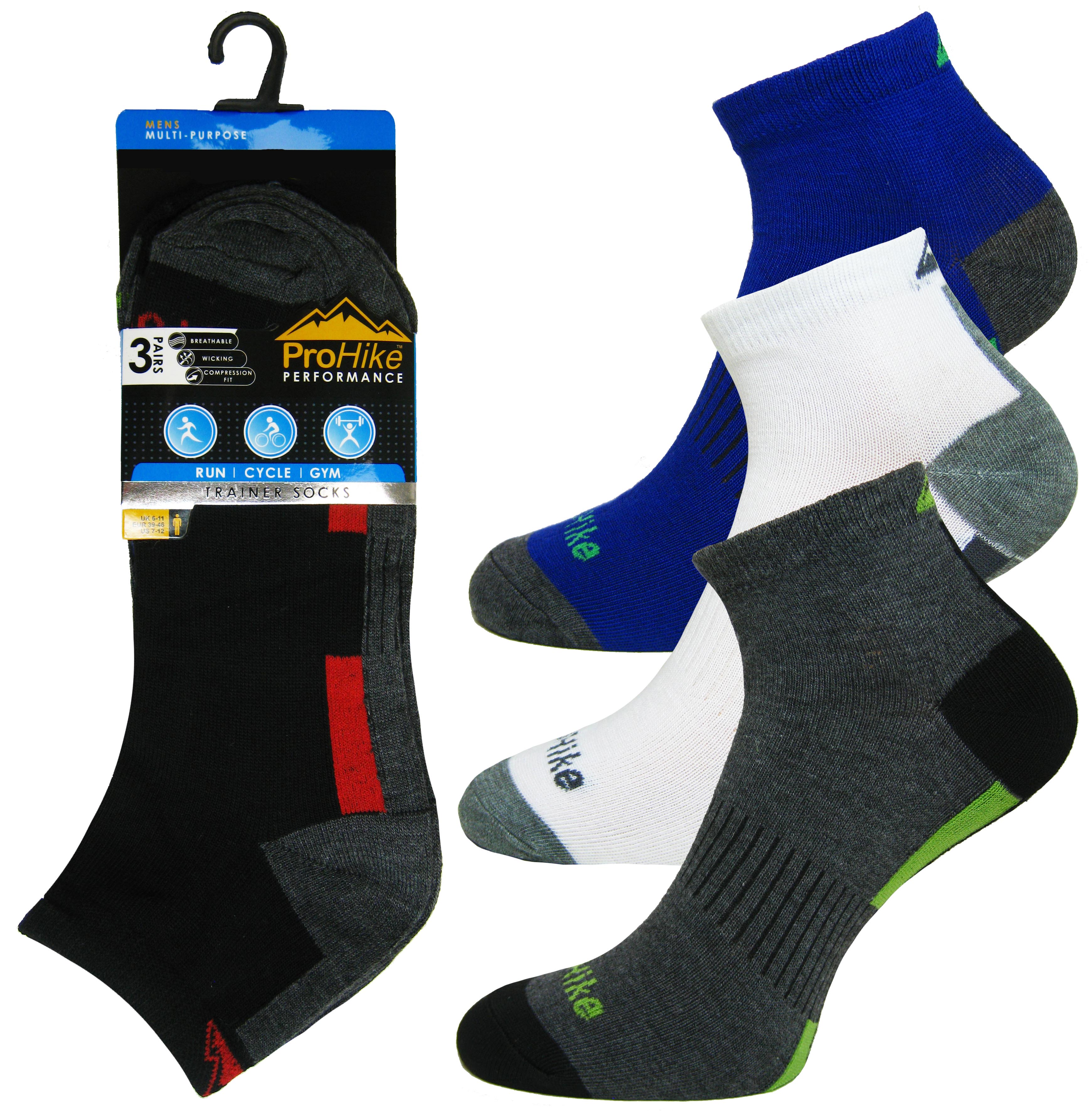 Wholesale Mens Pro-Hike Sports Socks | Wholesaler Performance Trainer ...