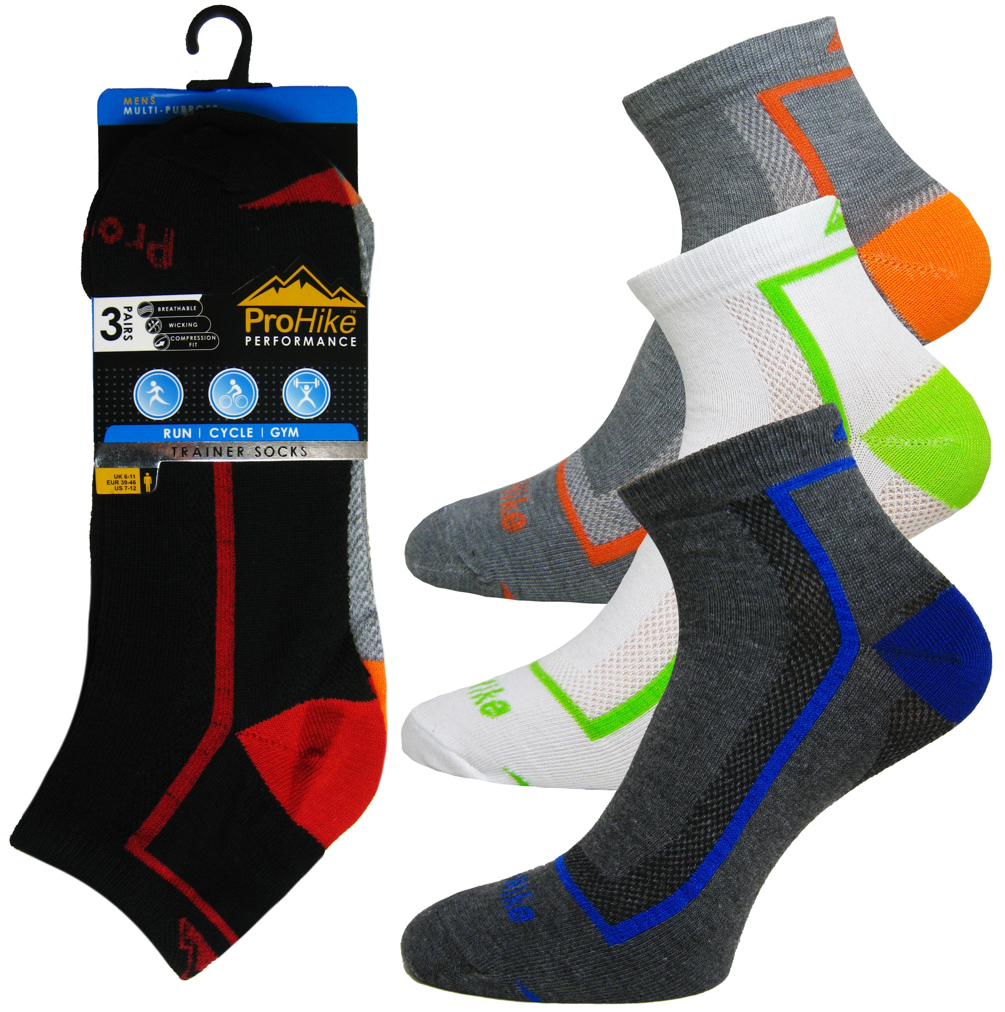 Wholesale Mens ProHike Trainer Socks | Wholesaler Performance Sport ...