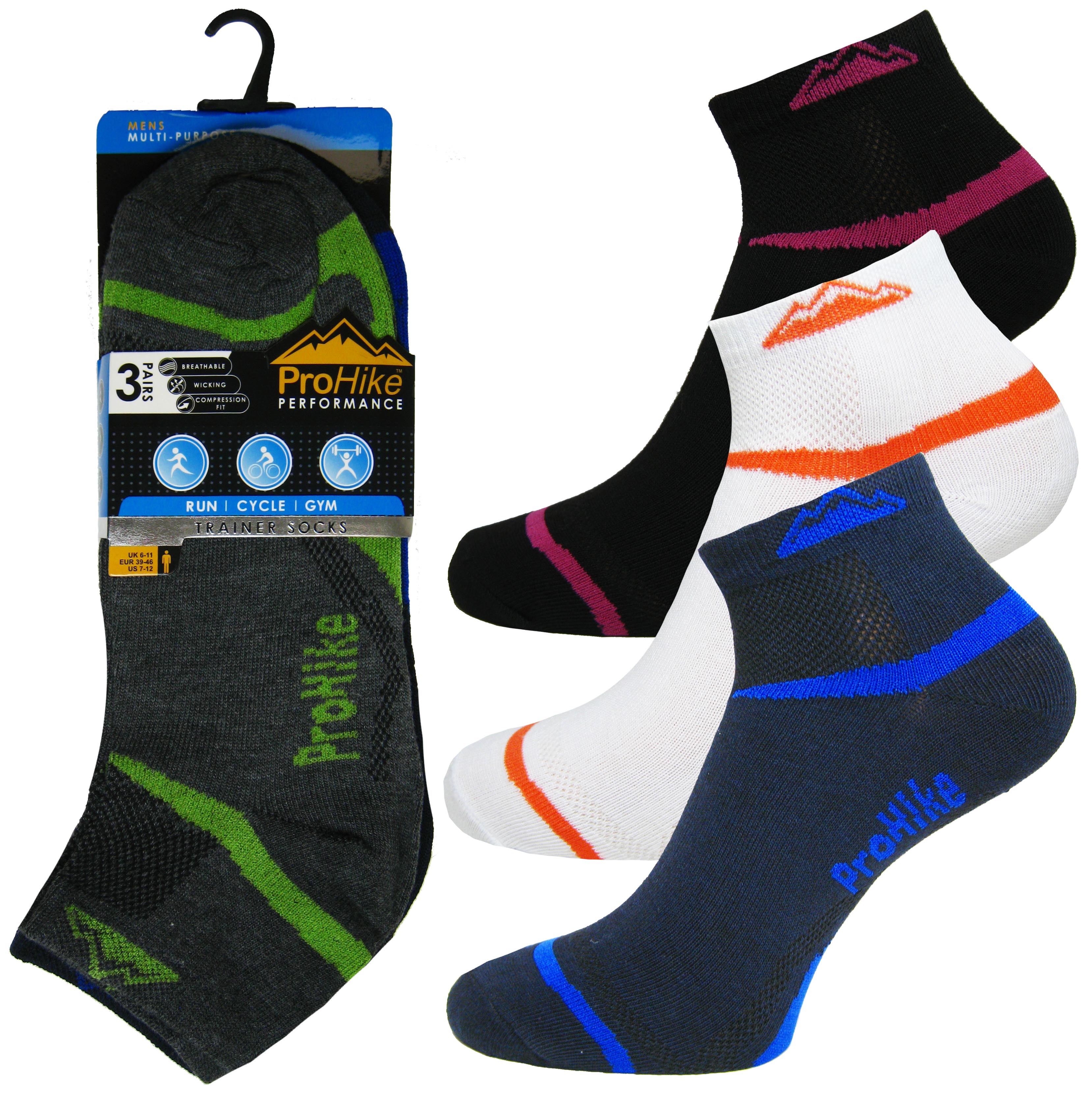 Wholesale Mens Performance Sport Trainer Socks | Wholesaler ProHike ...
