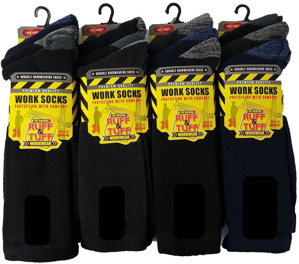 Wholesale Mens Ruff and Tuff Work Boot Socks | Wholesale Heavy Duty ...